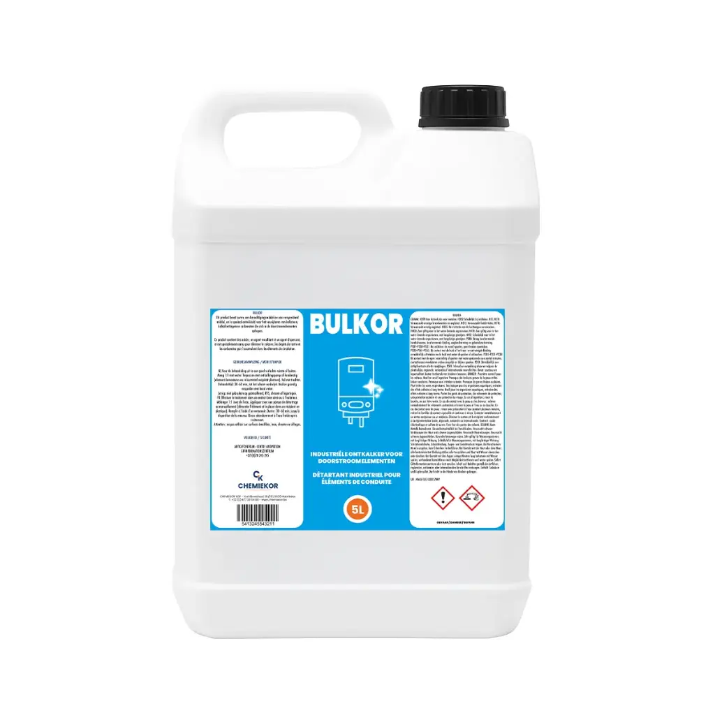 CHEMIEKOR Bulkor 5L – Élimination du tartre des éléments de circulation (Bouteille)