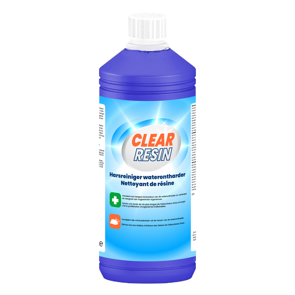 Clear Resin 1L – Nettoyant pour résine d’adoucisseur d’eau (Bouteille)