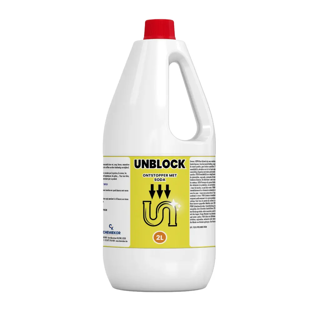CHEMIEKOR Unblock Met Soda 2L - Zeer Krachtige Ontstopper (1 Fles)