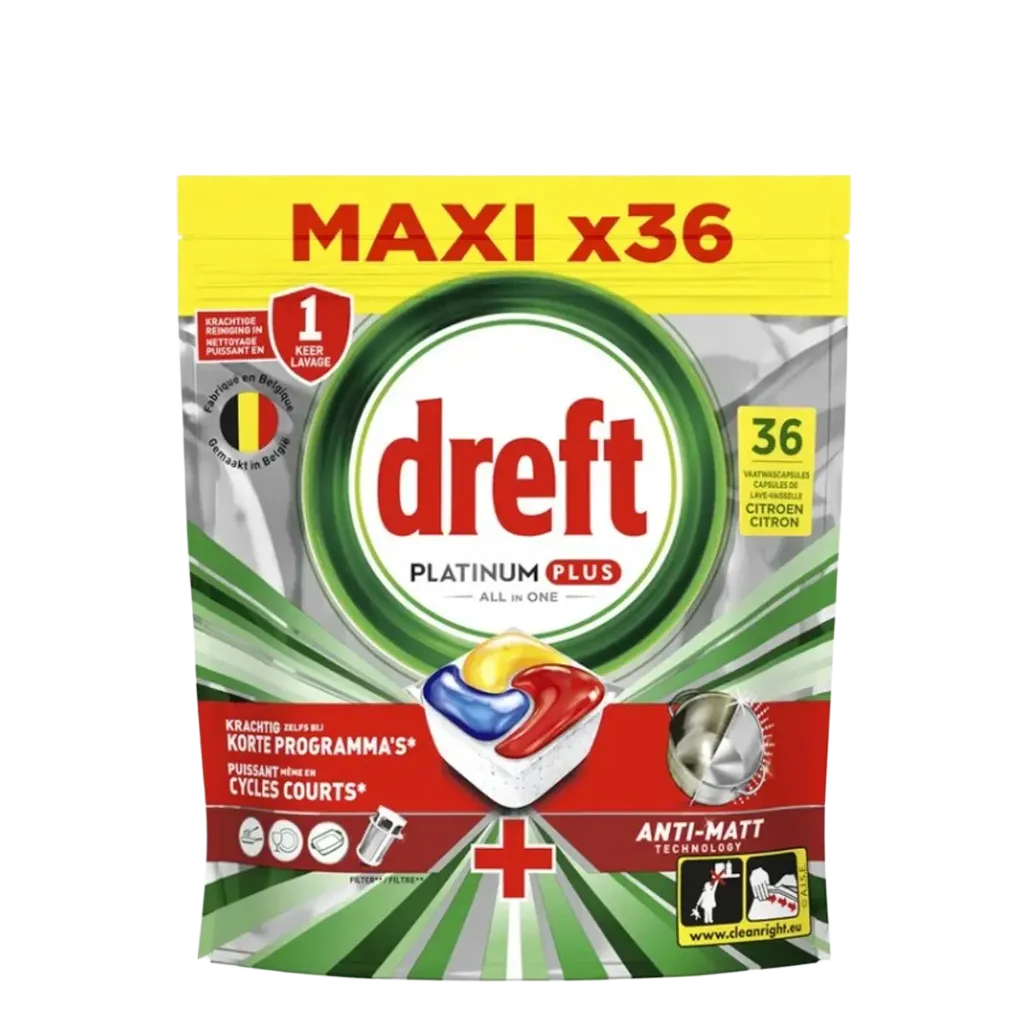 Dreft Vaatwastabletten Platinum Plus - All In One Citroen (36st.) 