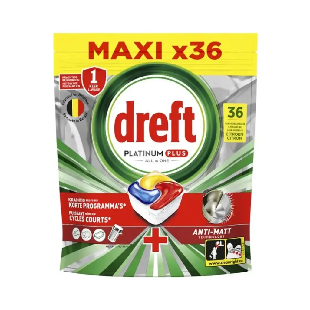 Dreft Vaatwastabletten Platinum Plus - All In One Citroen (36st.)  (1 Stuk: 36st.)