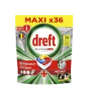 Tablettes de lavage Dreft Platinum Plus - Tout-en-un Citron (36 pièces)