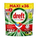 Tablettes de lavage Dreft Platinum Plus - Tout-en-un Citron (36 pièces)