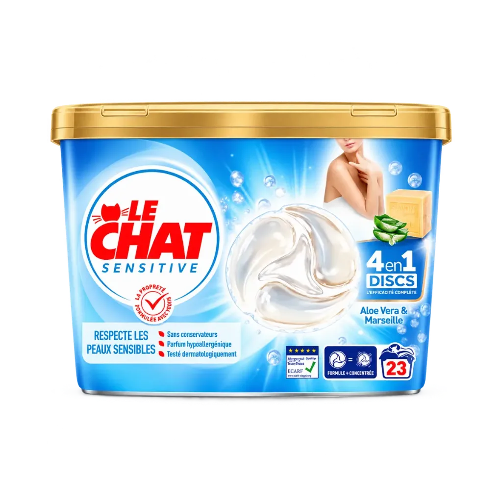 Le Chat Sensitive 4-in-1 Waspods Marseille & Aloe Vera 23 Pods (1 Pièce)
