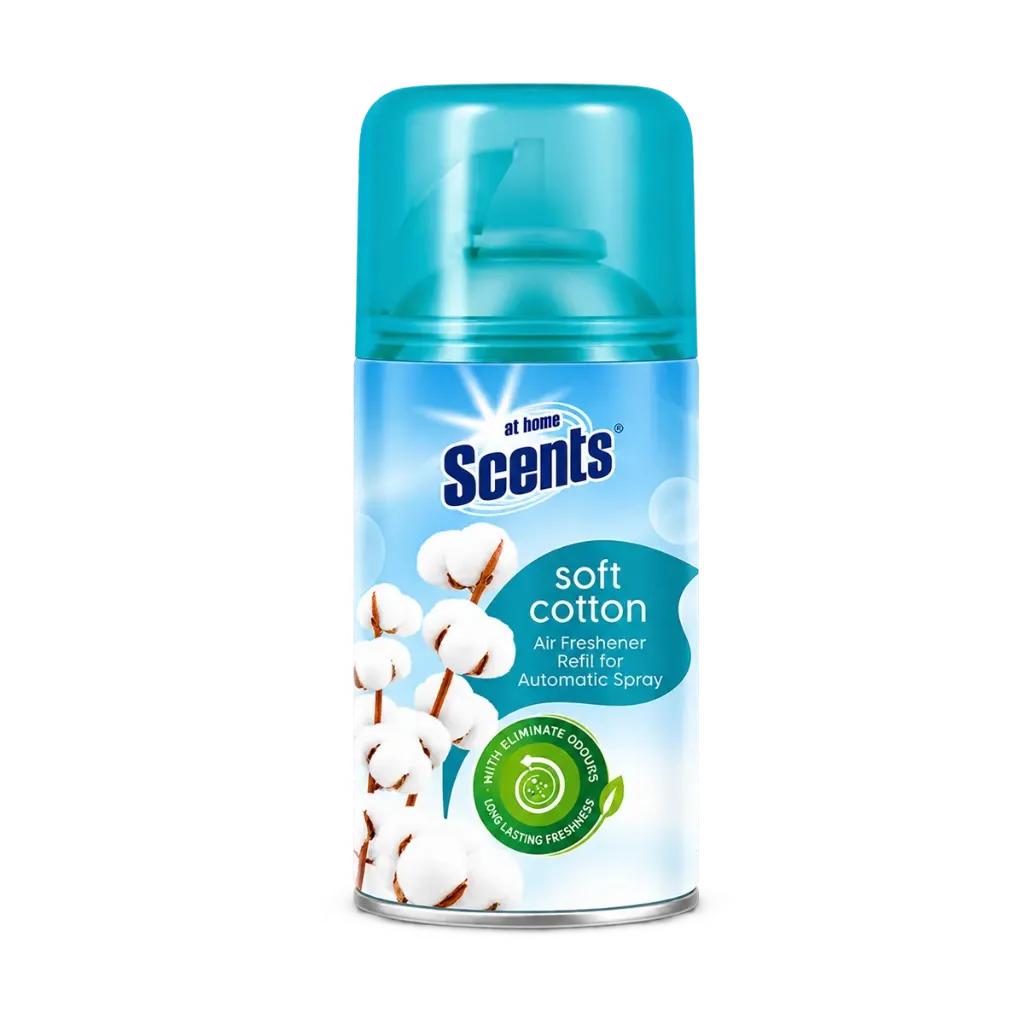 At Home Scents Fresh Cotton Linen Luchtverfrisser Refill Spray 250ml (1 Fles: 1 x 250ML)