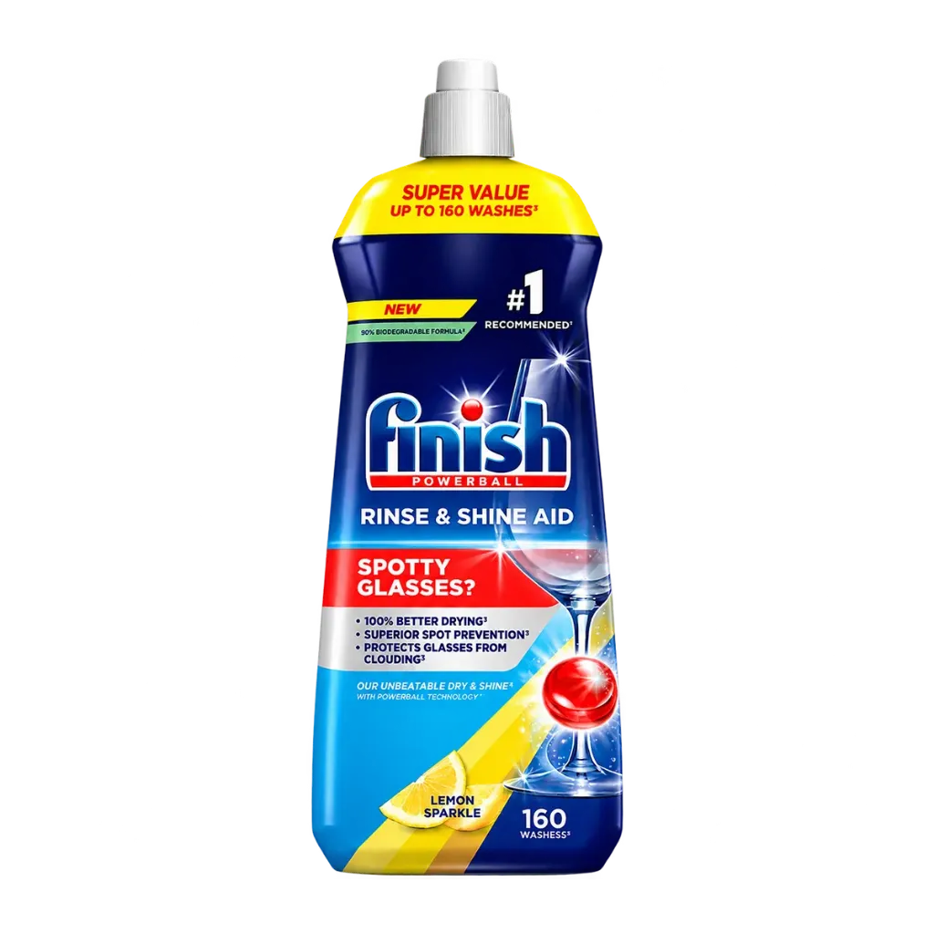 FINISH Agent de rinçage 800ML - Citron (1 Bouteille : 1 x 800ml)