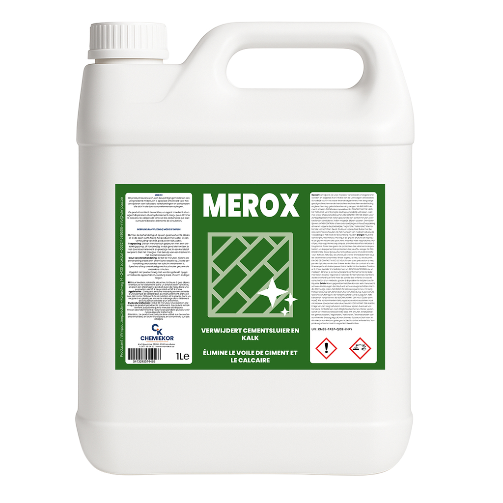 CHEMIEKOR Merox 5L – Élimination du voile de ciment – Élimination du tartre (Bottle)