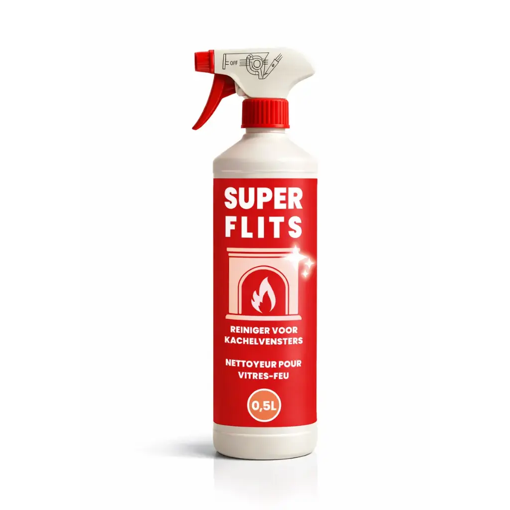 CHEMIEKOR Super Flits 0,5L - Reiniger Voor Kachel Ramen - Ontvetter Ramen - Raamontvetter (1 Fles)